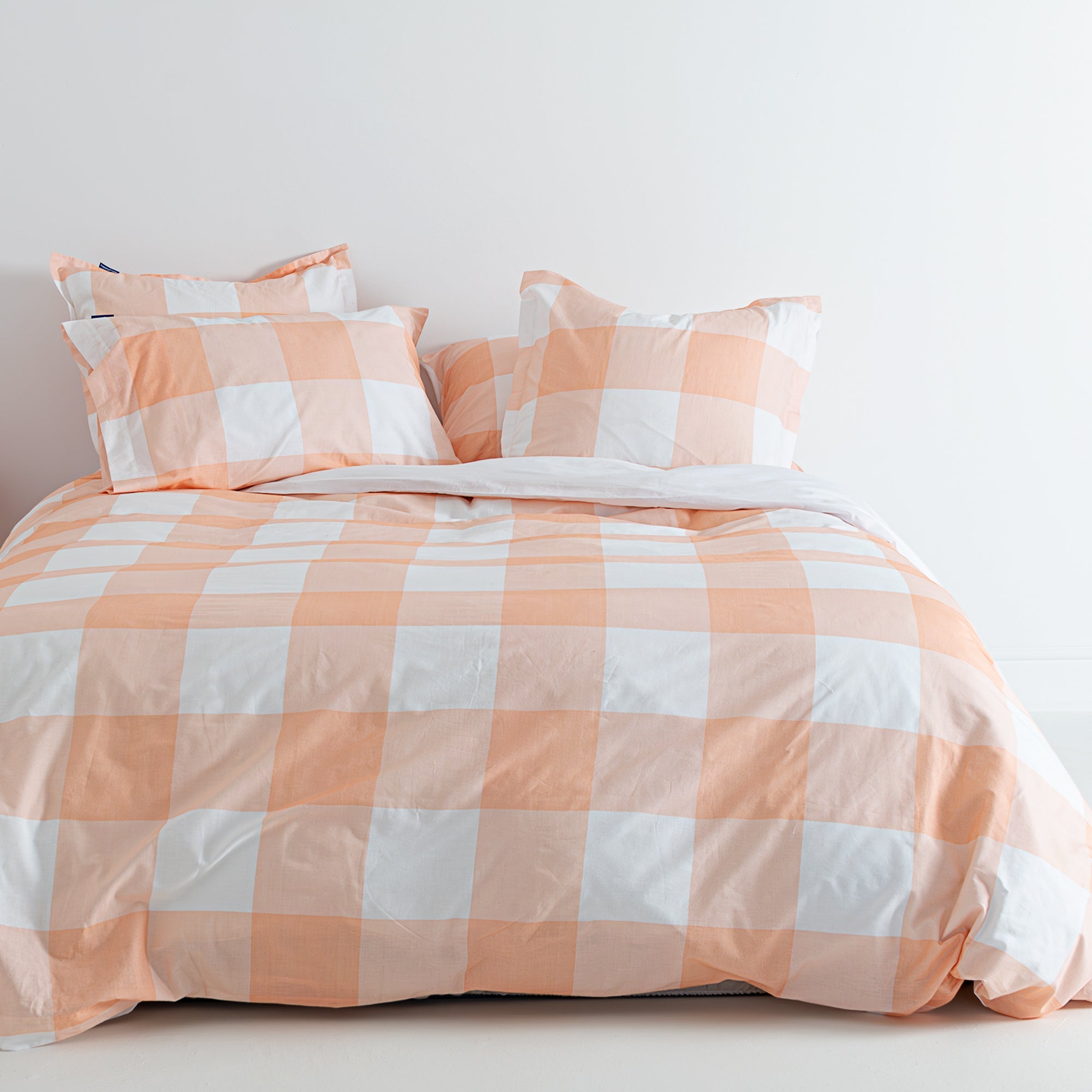 Gingham Funda nórdica Melocotón