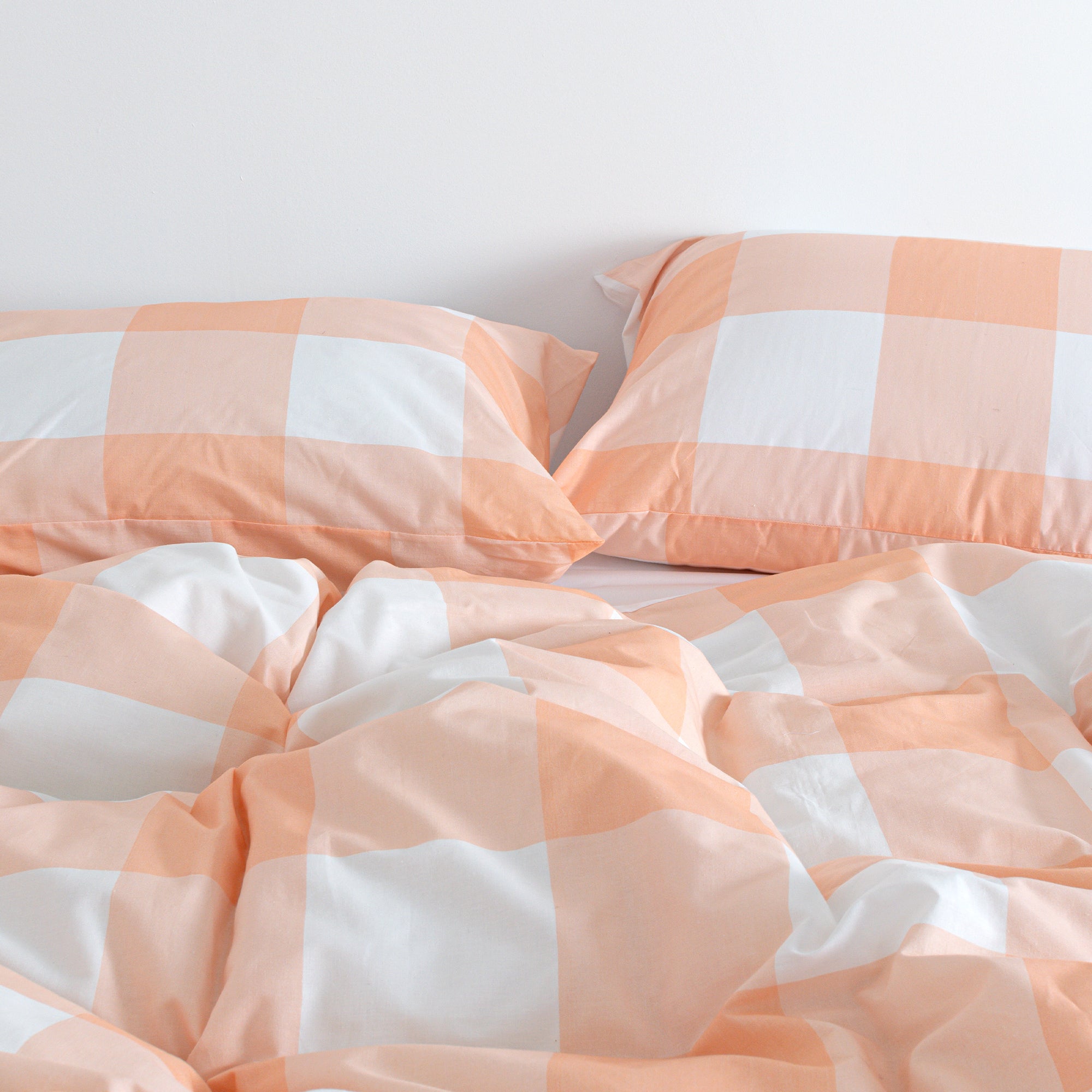 Gingham Funda nórdica Melocotón