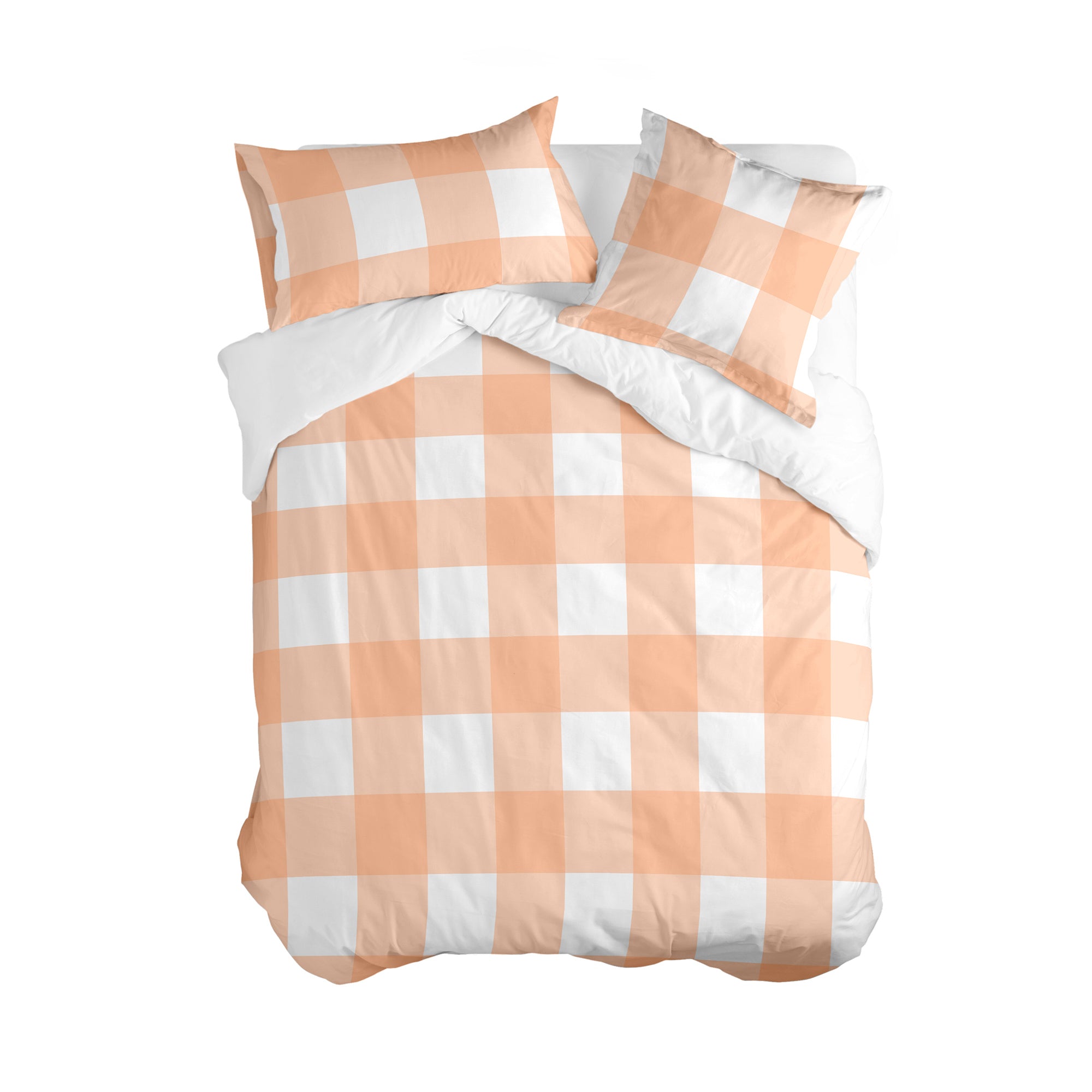 Gingham Funda nórdica Melocotón
