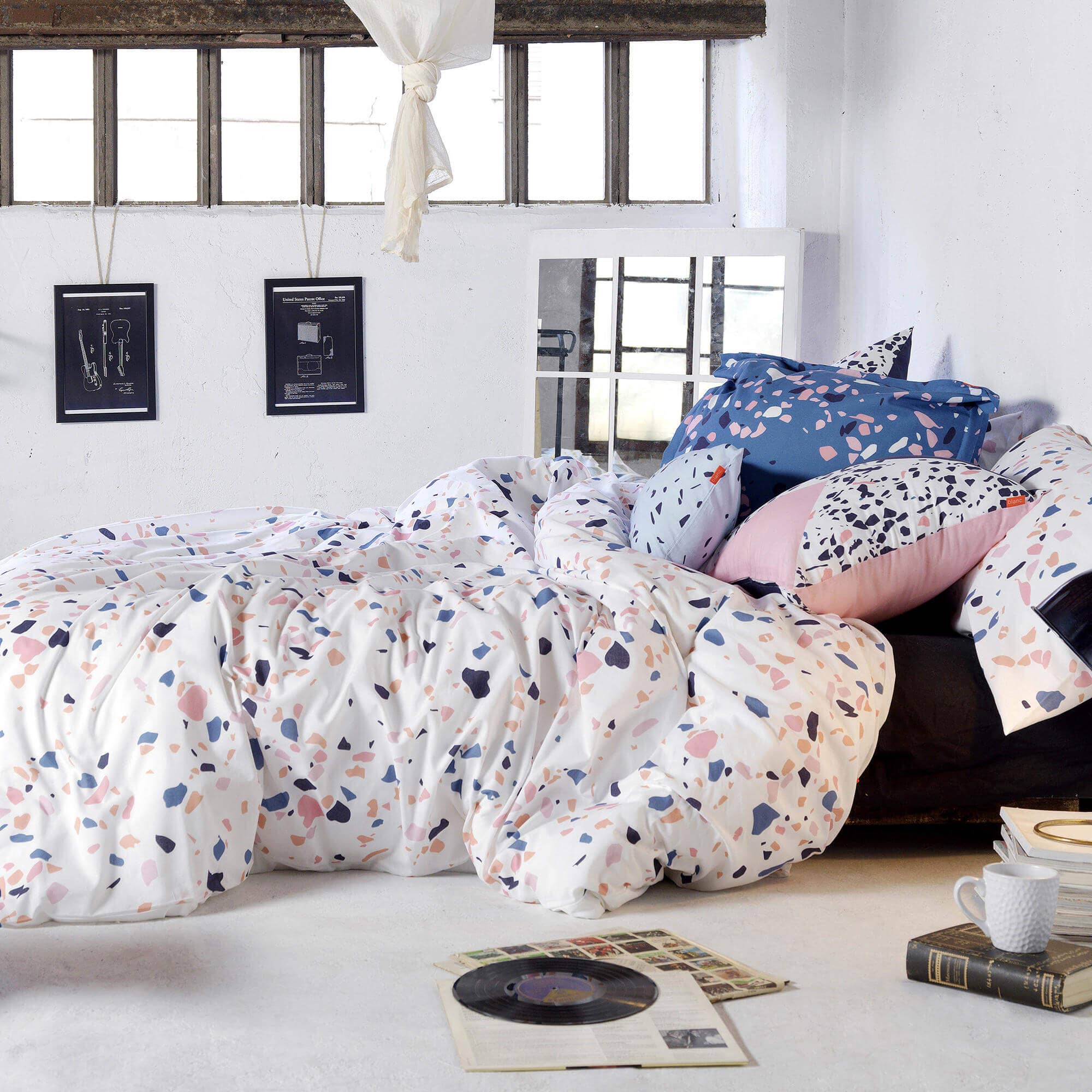 Funda Nórdica Terrazzo 200x200cm Estilo Moderno – Dopamine