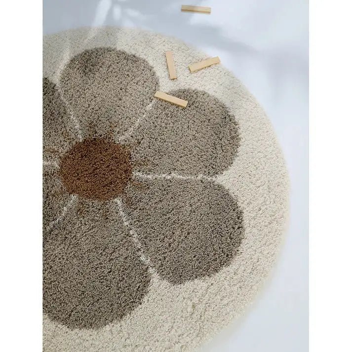 Alfombra BOHEMIAN DAISY ROND TAUPE - Alfombra