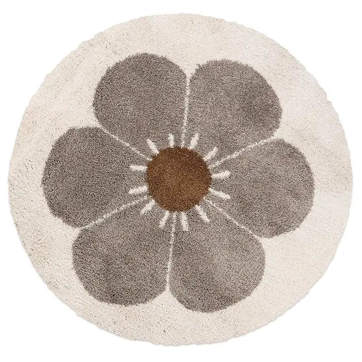 Alfombra BOHEMIAN DAISY ROND TAUPE - Alfombra