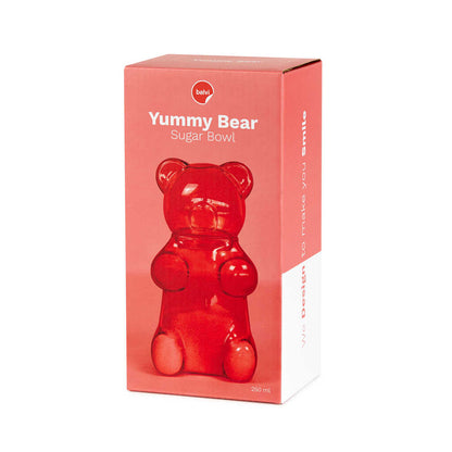 Azucarero Yummy Bear rojo 250 ml vidrio - Dopamine Concept Store