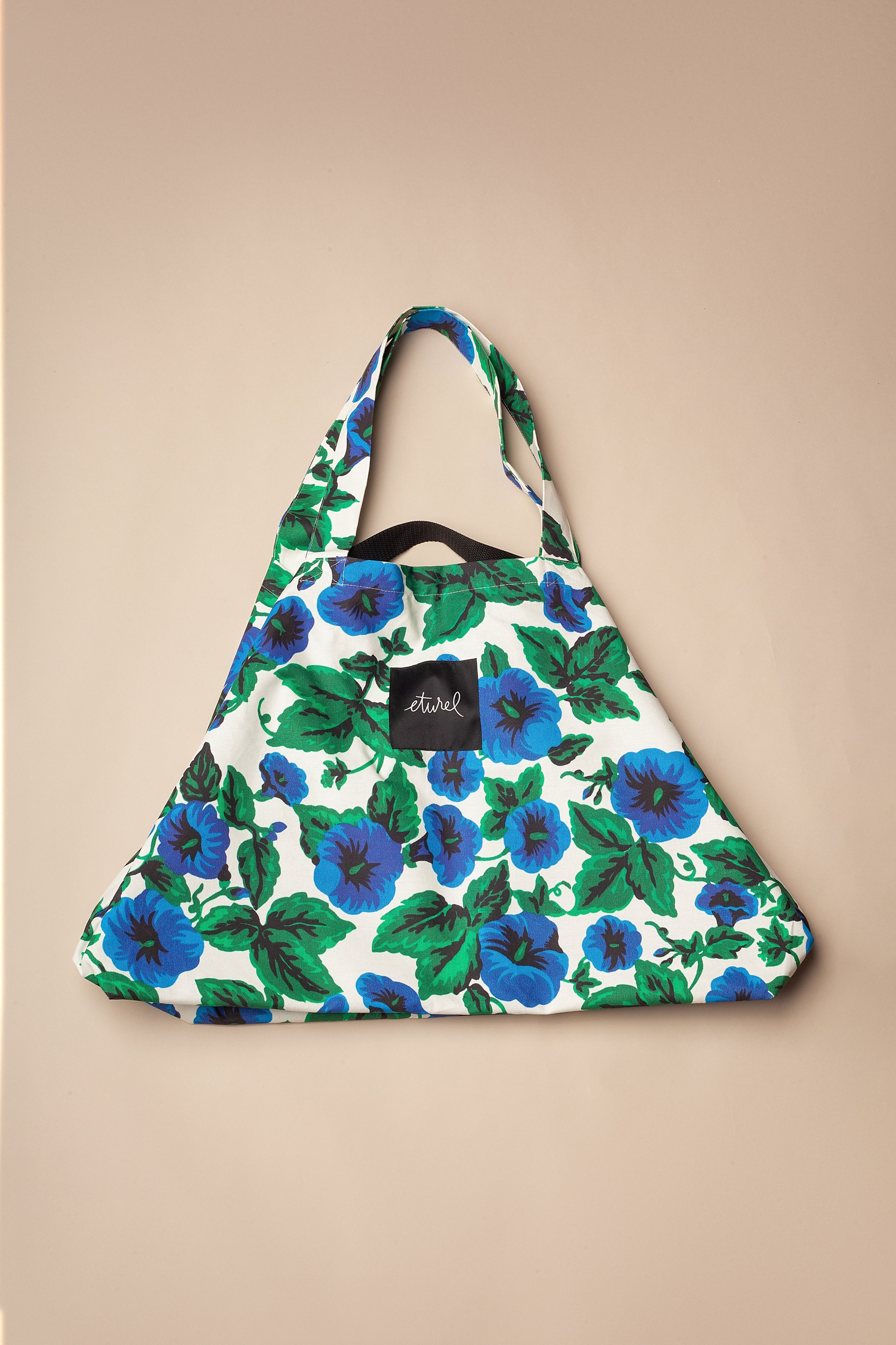 Bolso shopper maxi lona toldo flores - Bolso shopper