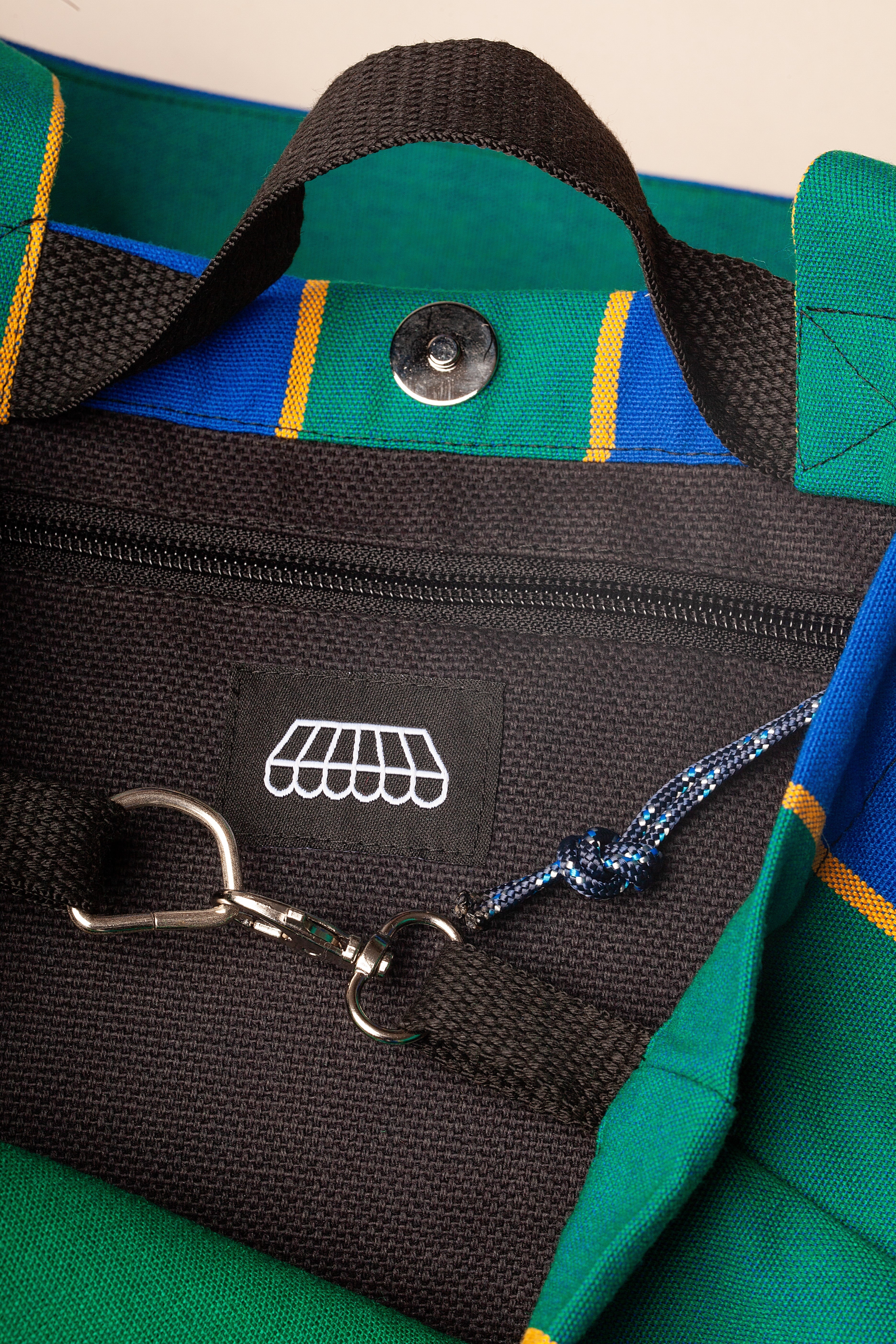 Bolso shopper maxi lona toldo rayas - Bolso shopper