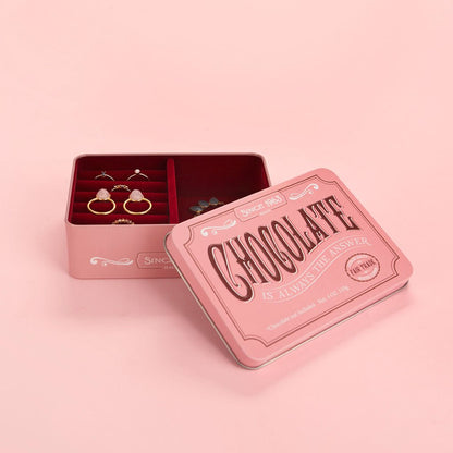 Caja joyero Chocolate rosa metal - Dopamine Concept Store