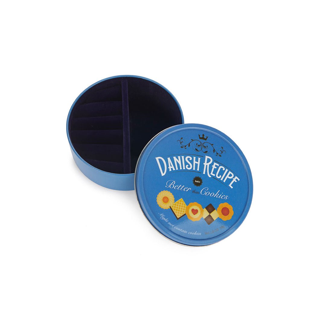 Caja joyero Danish Cookies azul metal - Dopamine Concept Store