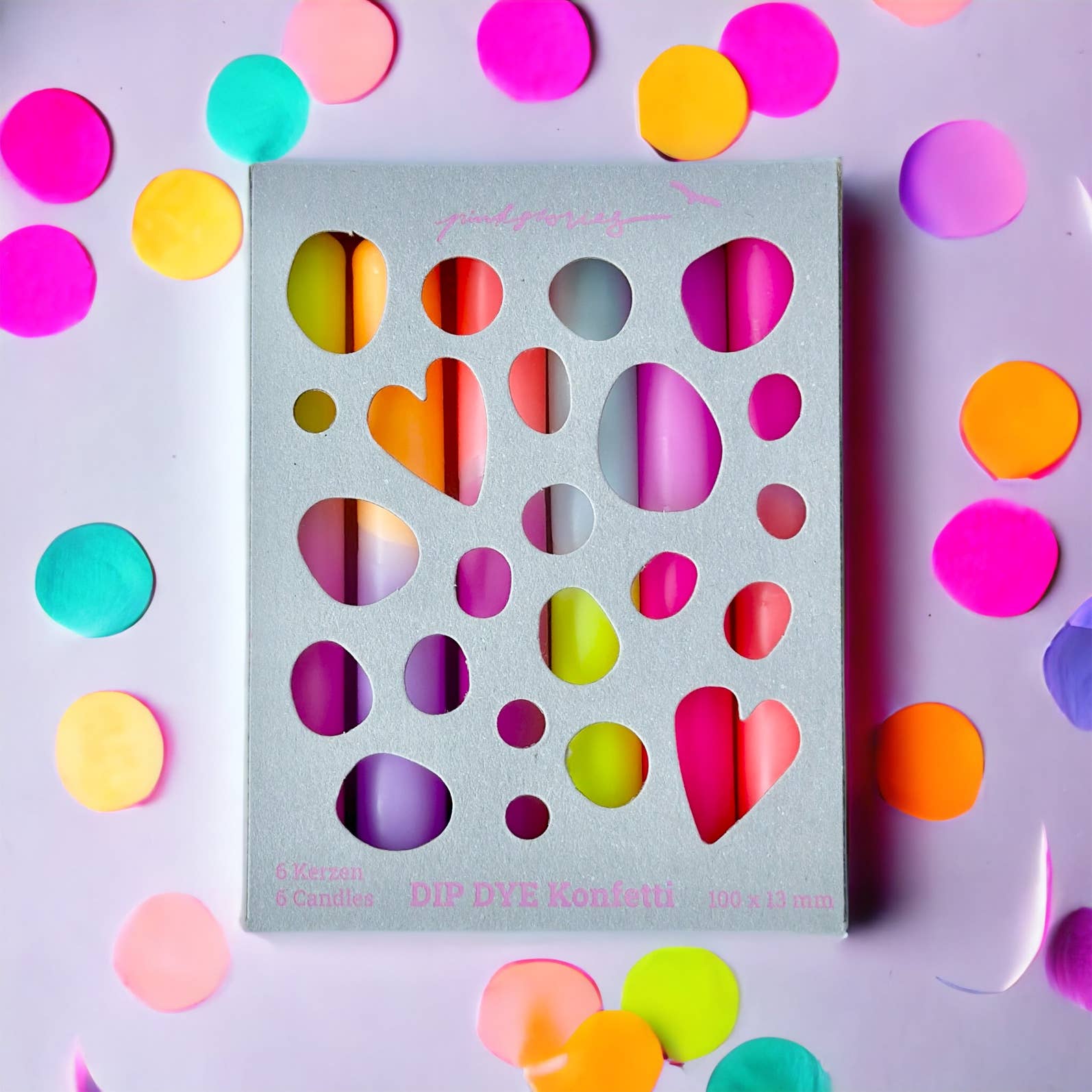 Dip Dye Konfetti: velas de cumpleaños-Dopamine Concept Store