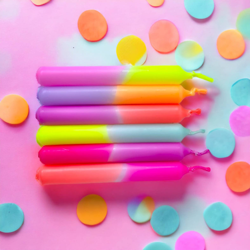 Dip Dye Konfetti: velas de cumpleaños-Dopamine Concept Store