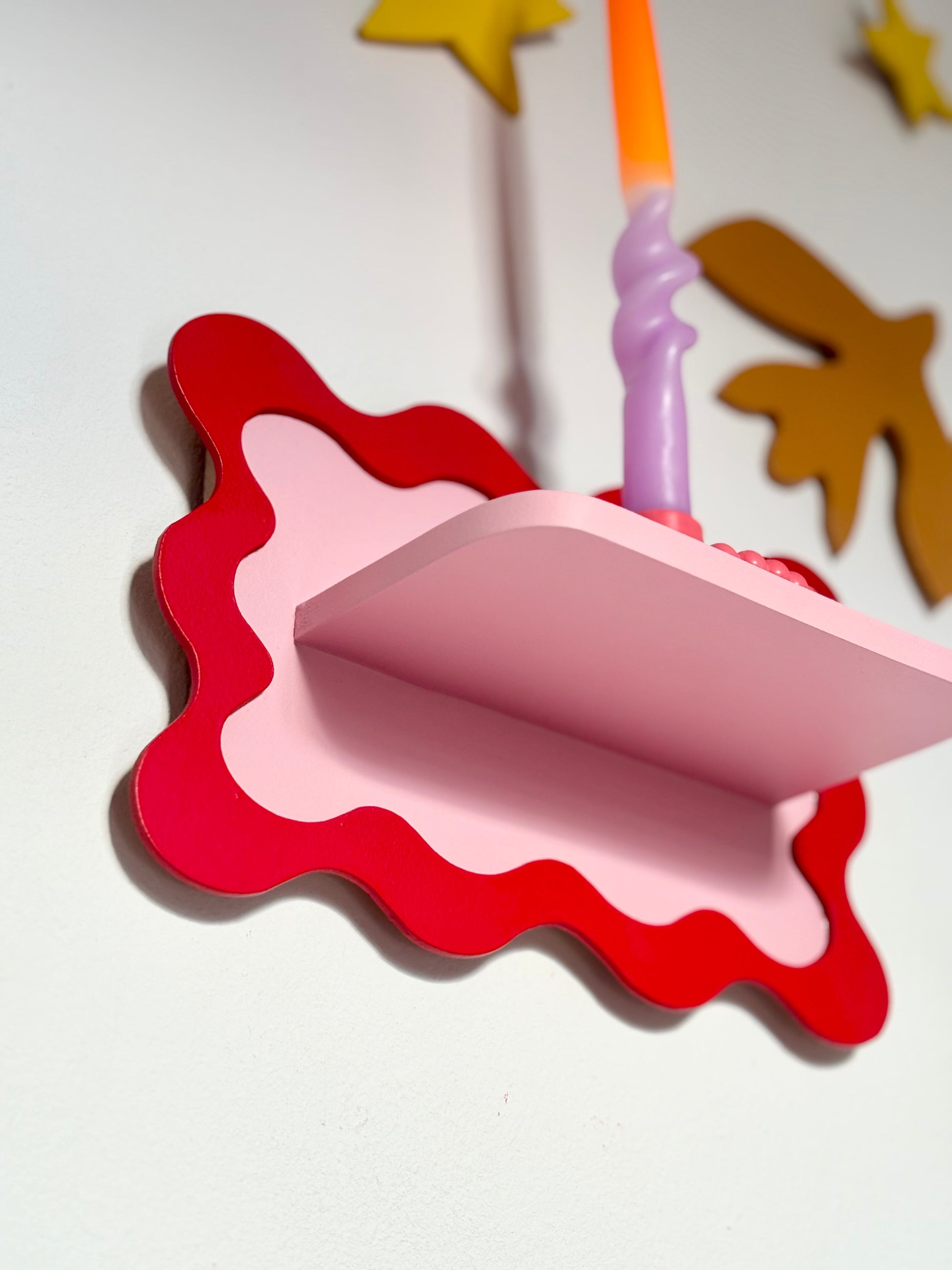 Estantería Mini Wavy: Rojo y Rosa-Dopamine Concept Store