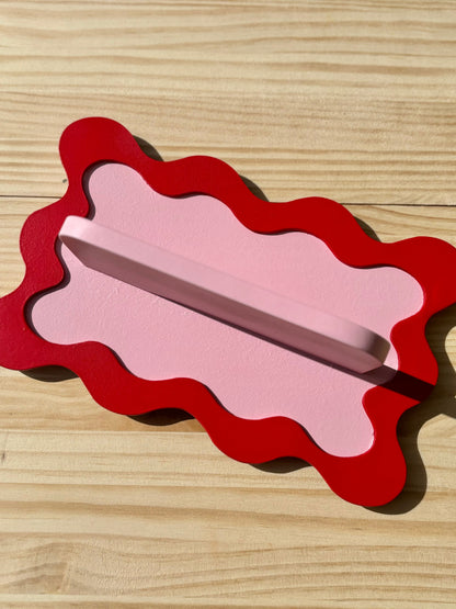 Estantería Mini Wavy: Rojo y Rosa-Dopamine Concept Store