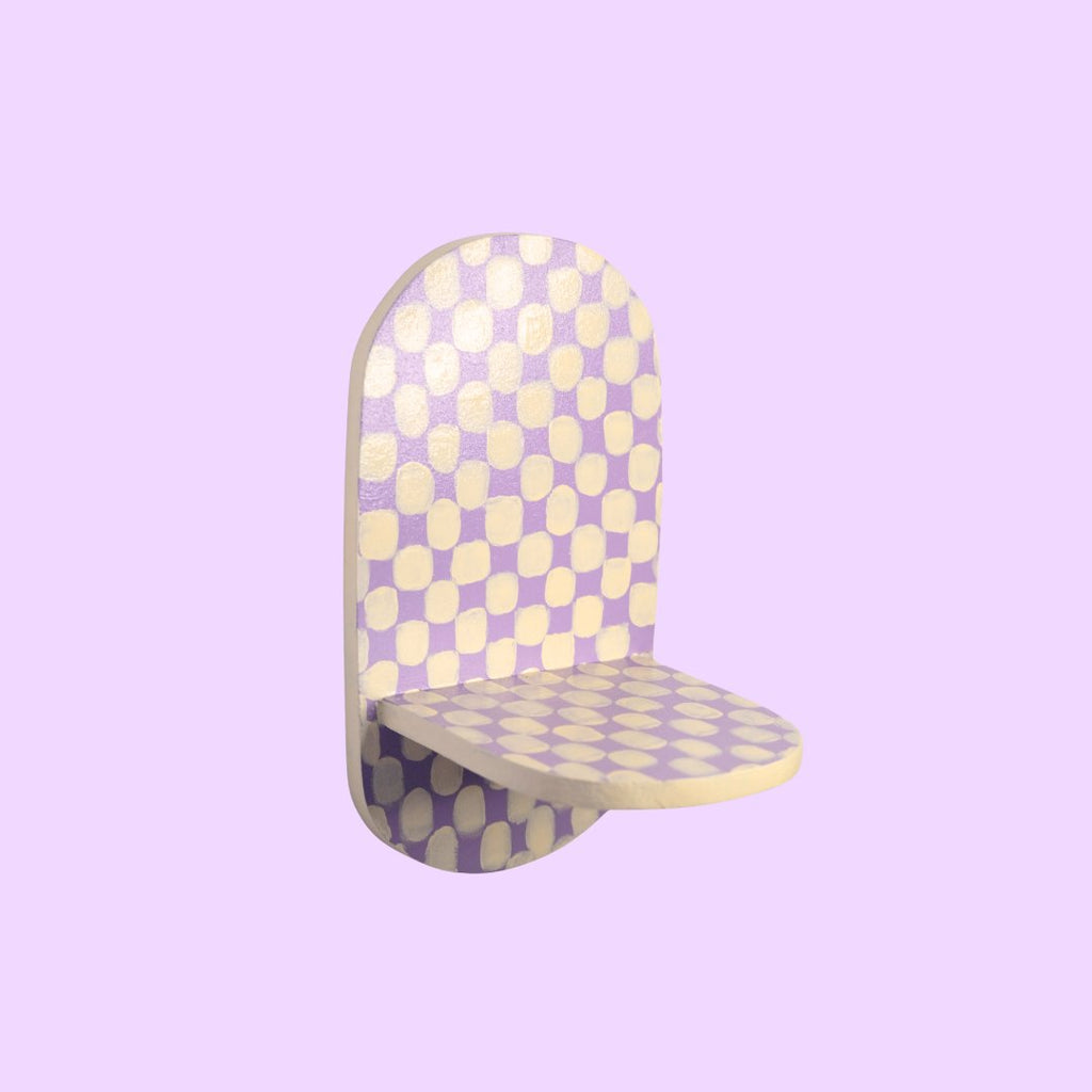 Estantería Oval Cuadros: Amarillo/Lila