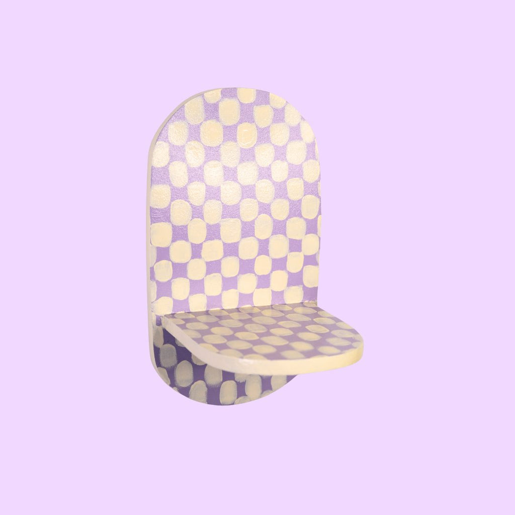 Estantería Oval Cuadros: Amarillo/Lila
