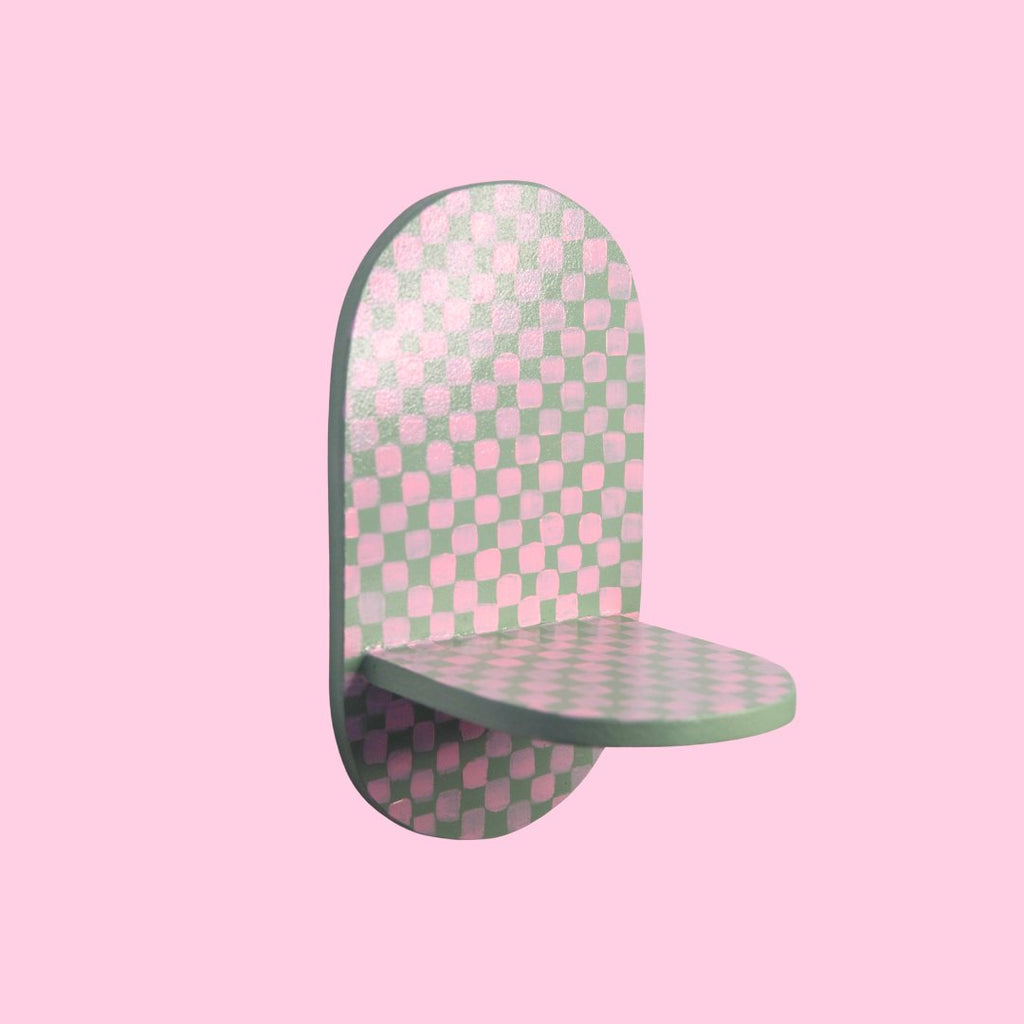 Estantería Oval Cuadros: Rosa/Verde