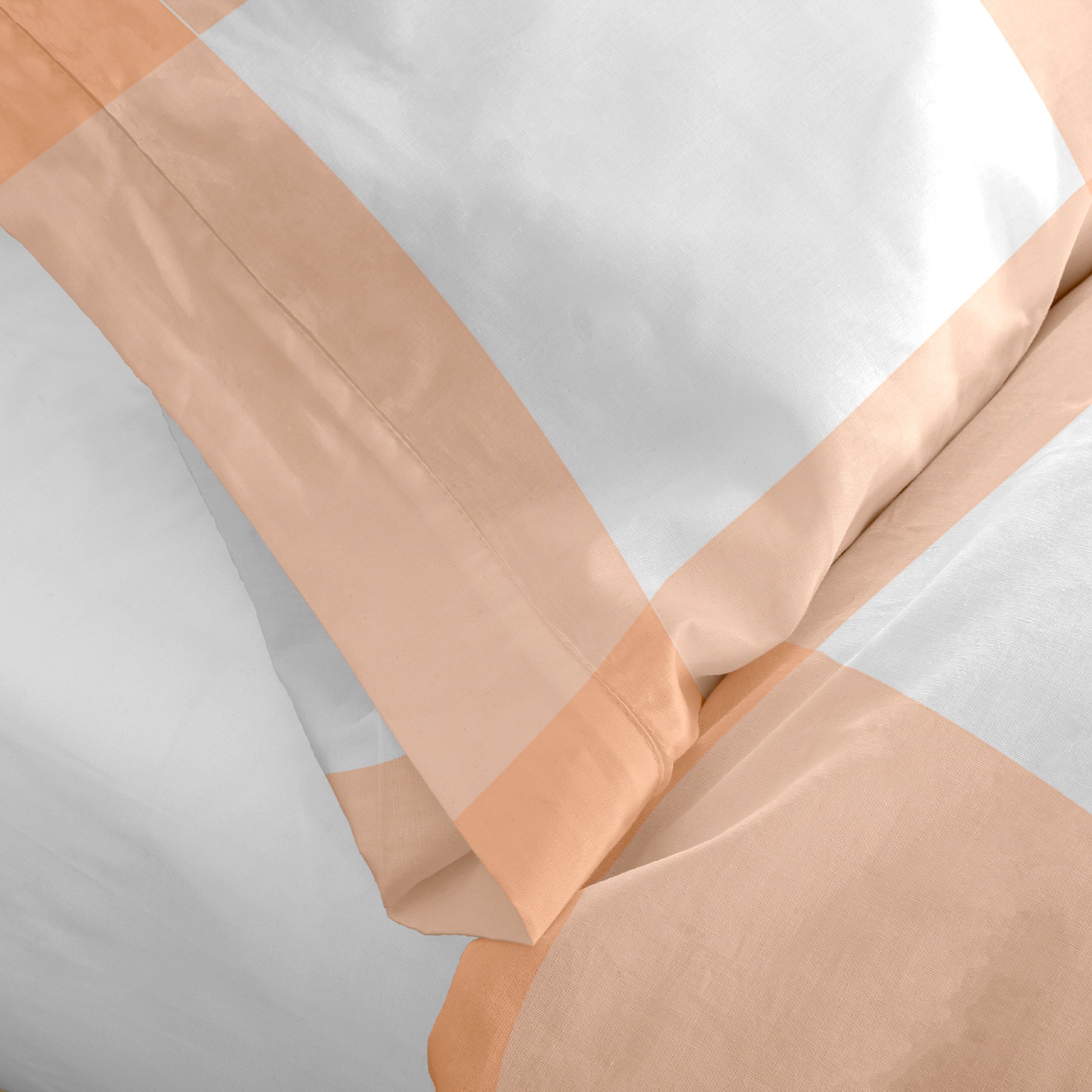 Gingham Funda de almohada Melocotón - Fundas de almohada