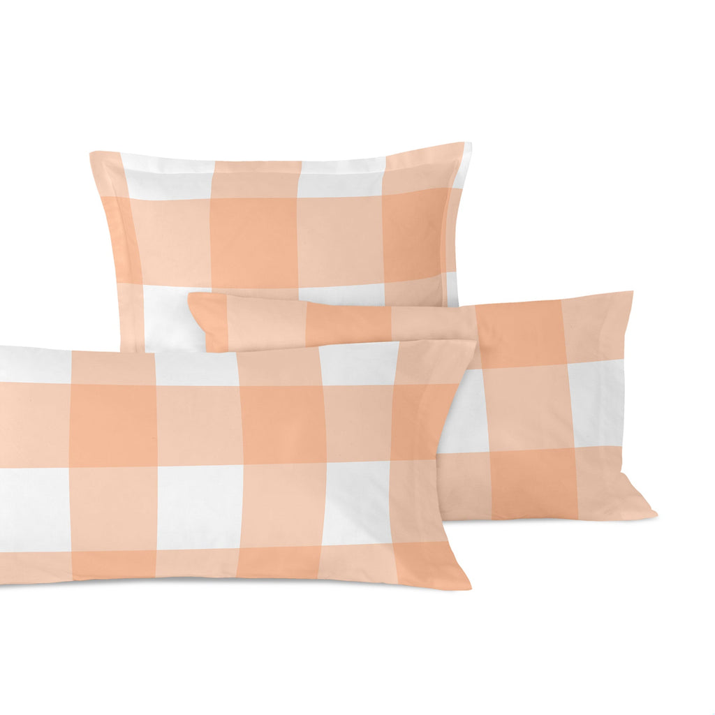 Gingham Funda de almohada Melocotón - Fundas de almohada