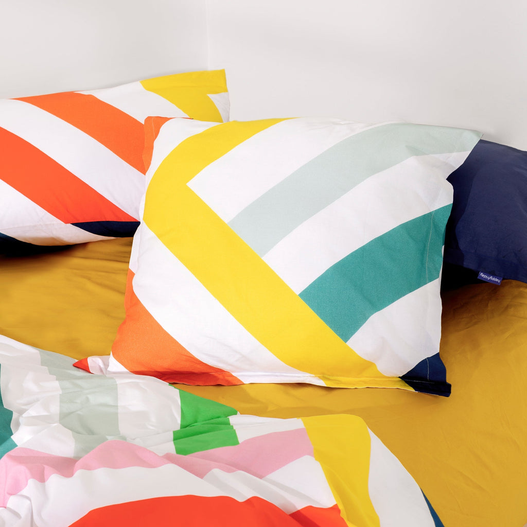 Happy stripes Funda de almohada - Fundas de almohada
