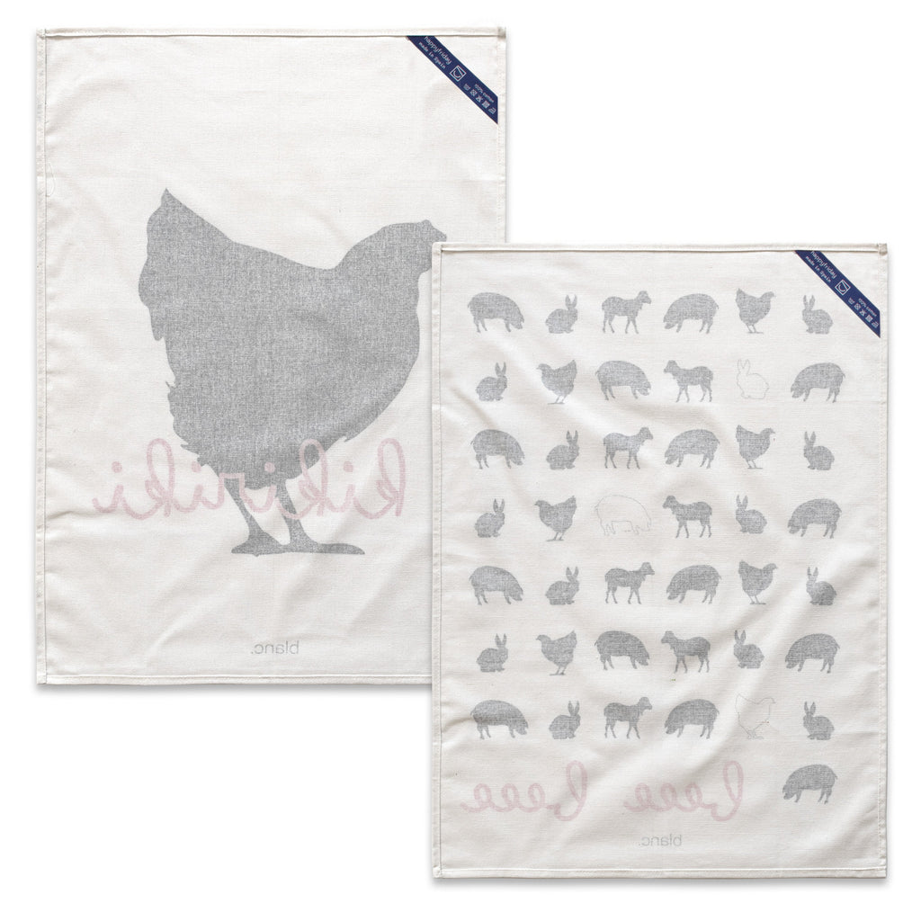 Kikiriki Paño de cocina 2 ud 70x50 cm - Paños de cocina