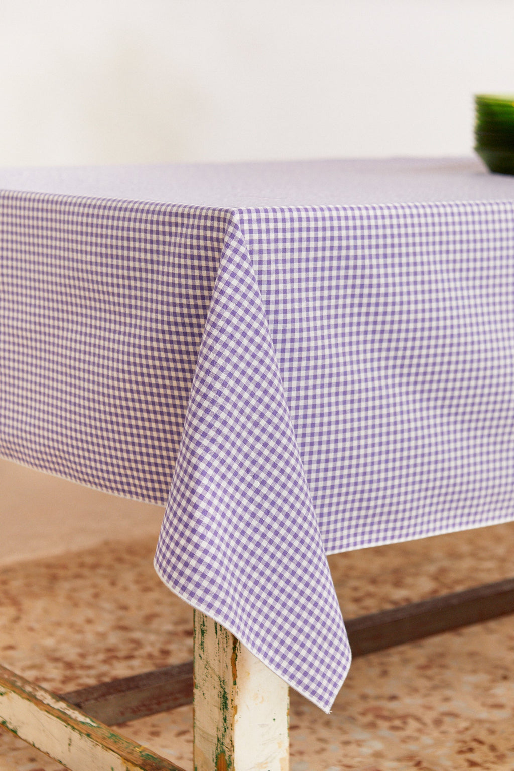 Mantel cuadros vichy malva - Mantel
