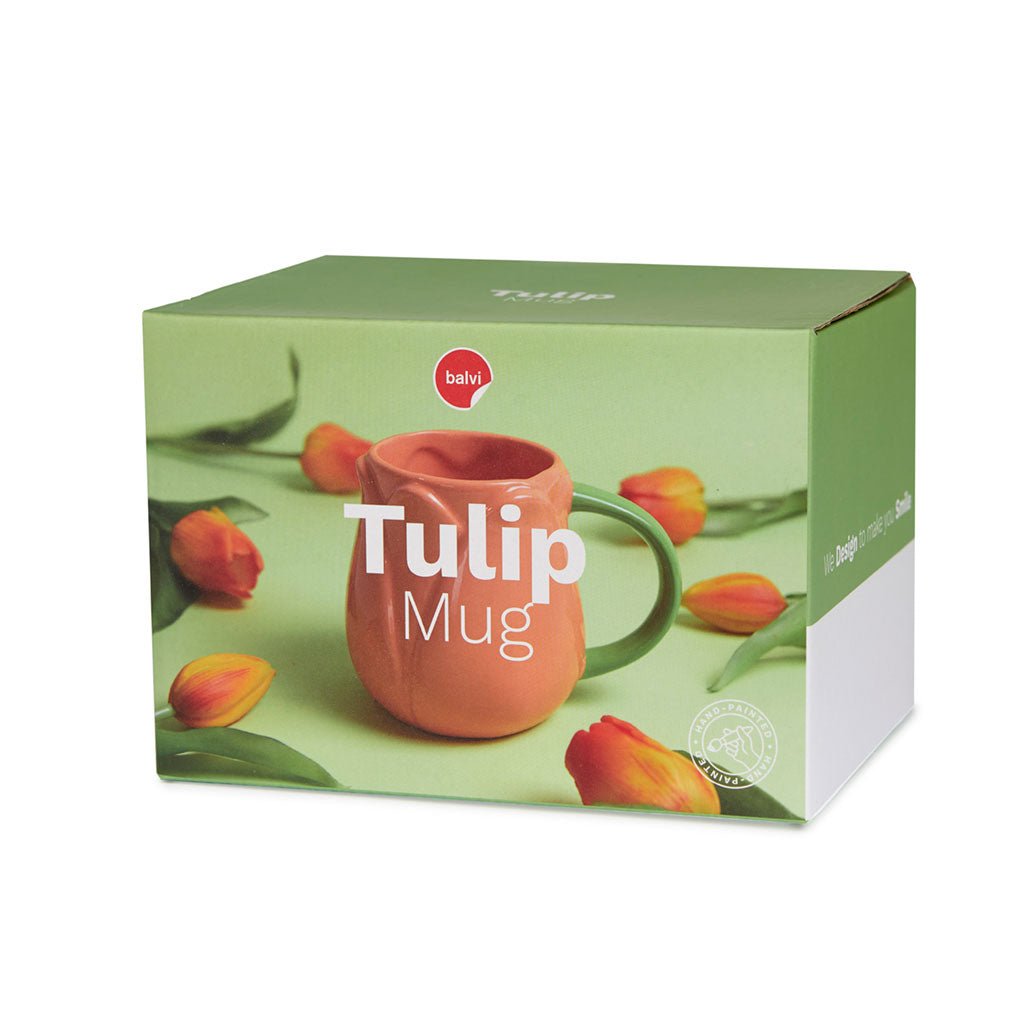 Mug Tulip Naranja 400 ml de cerámica - Dopamine Concept Store