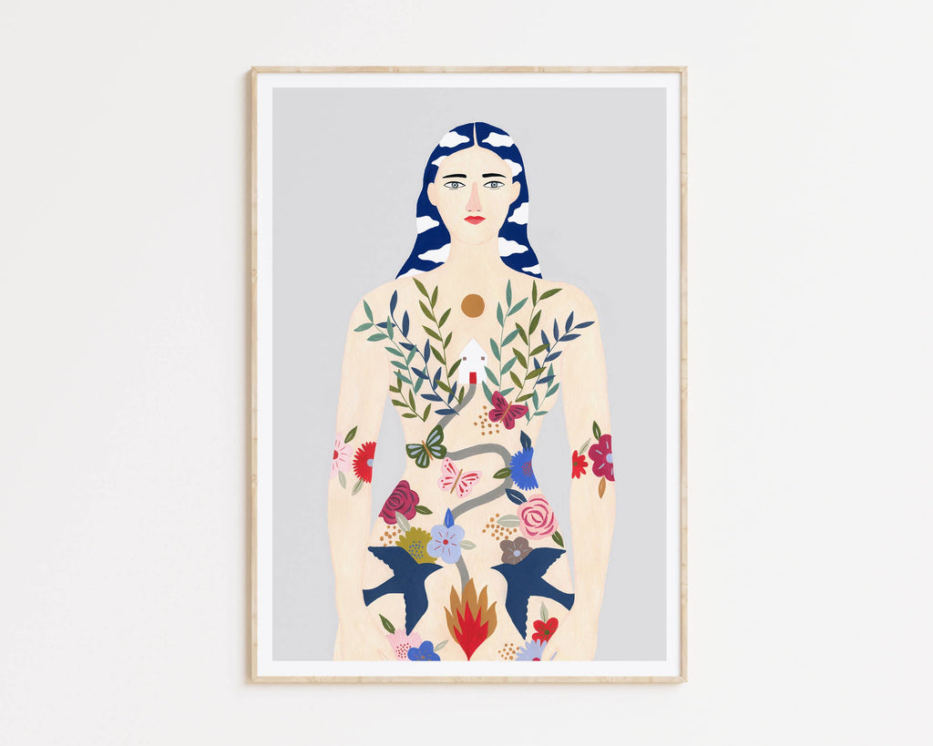 My Body Is My Home Wall Art: A4