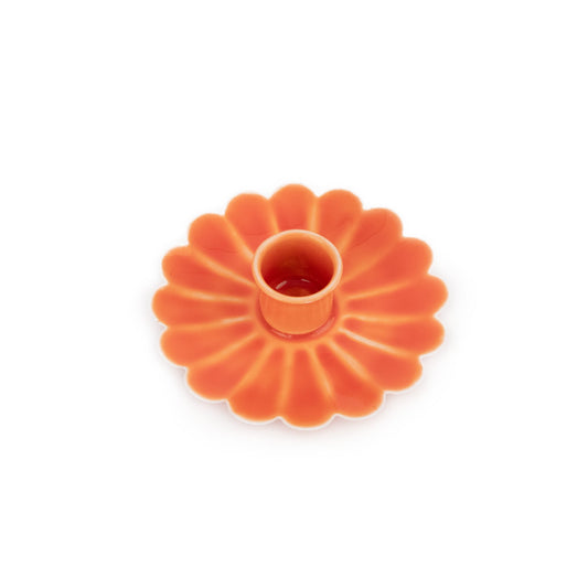 Portavelas Floral Naranja-Dopamine Concept Store
