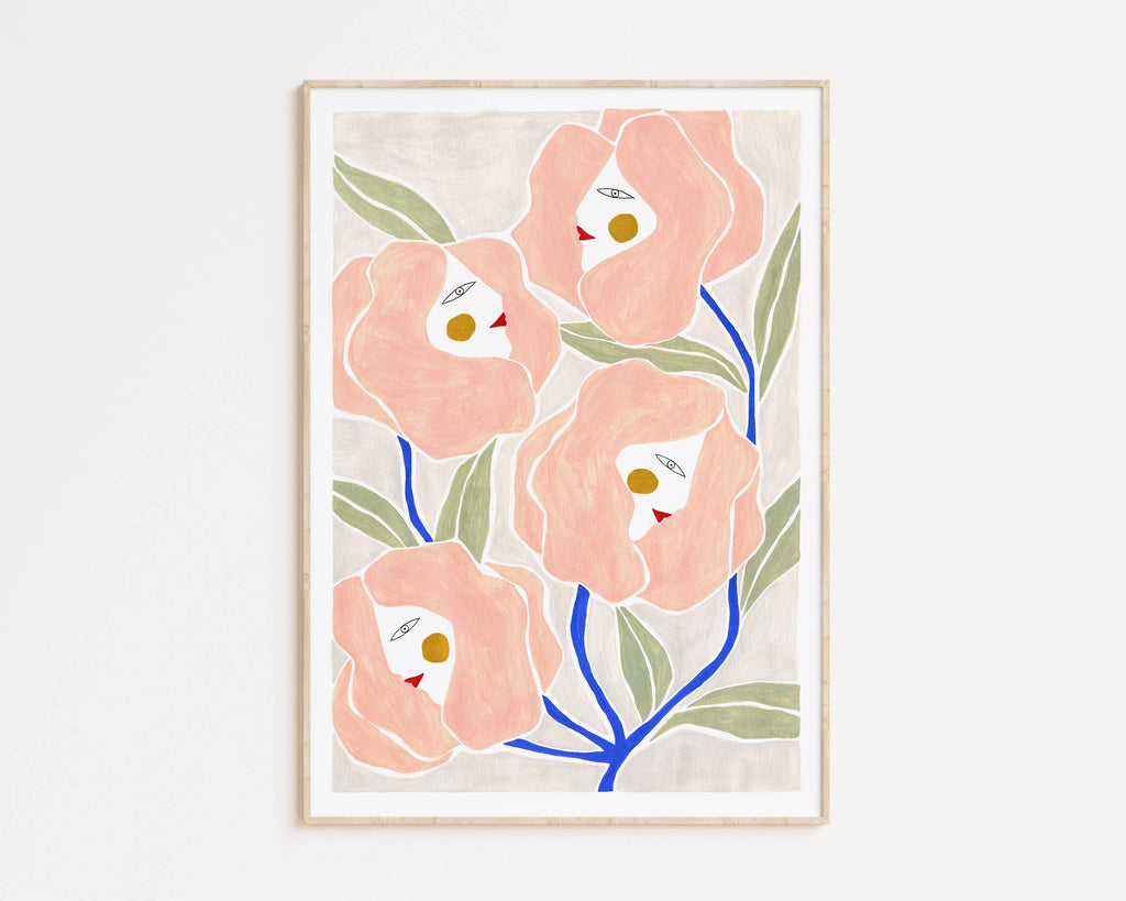 ROSES WOMEN Art Print: A4