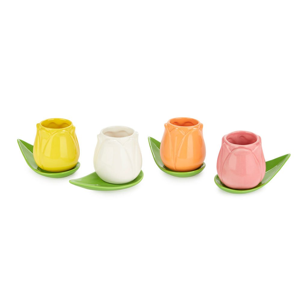 Set tazas café Tulip colores x4 cerámica - Dopamine Concept Store