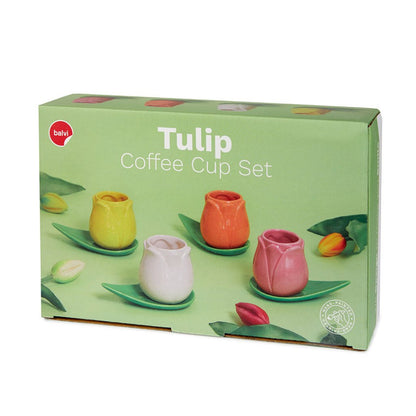 Set tazas café Tulip colores x4 cerámica - Dopamine Concept Store