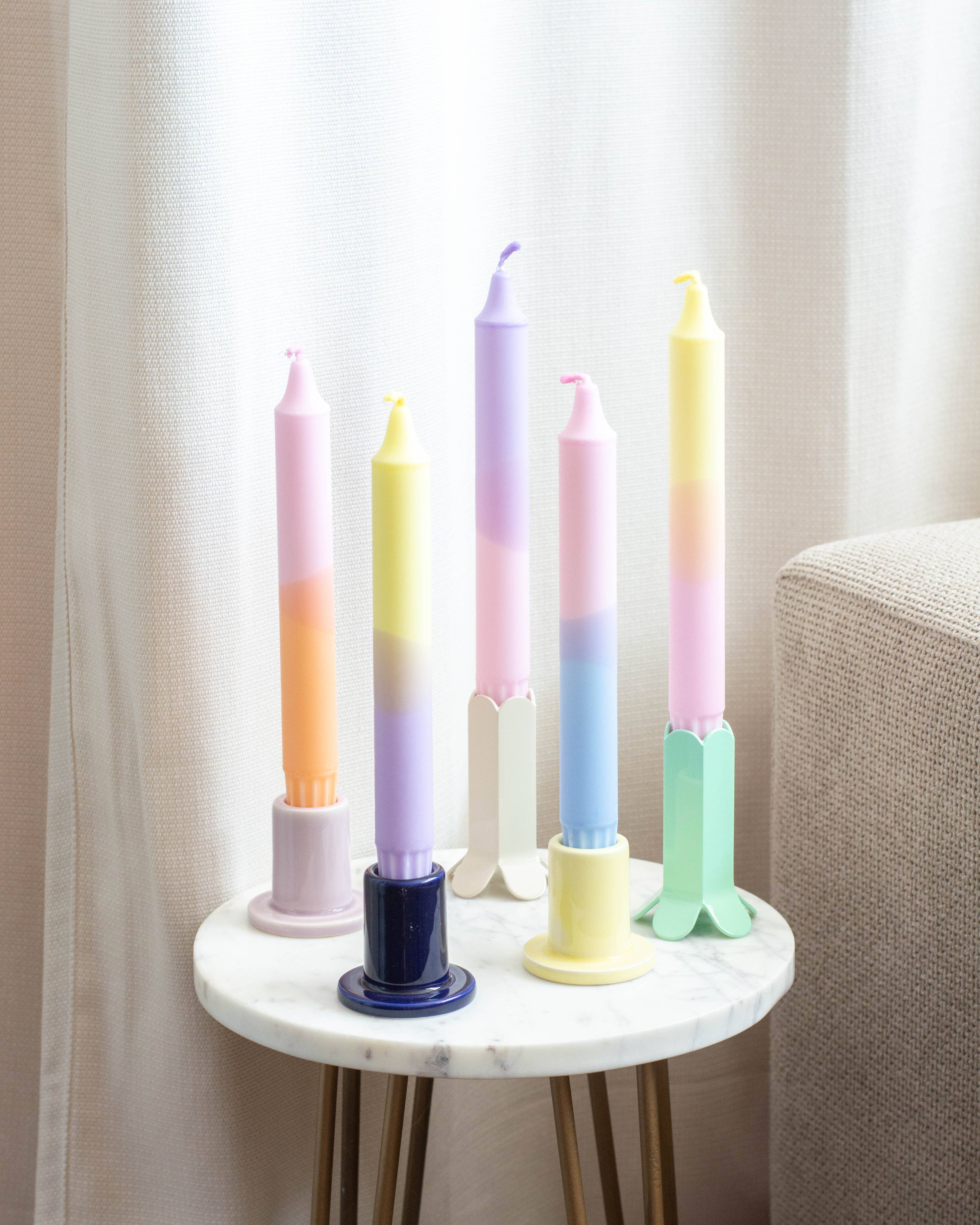 Velas Fiesta Colores pasteles: Pack de 5-Dopamine Concept Store