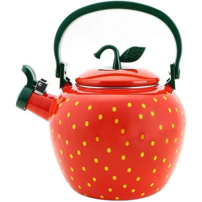 Whistling Tea Kettle for Stove Top Enamel on Steel Teakettle, Design Teapot Water Kettle Cute Kitchen Accessories Teteras - Dopamine Concept Store